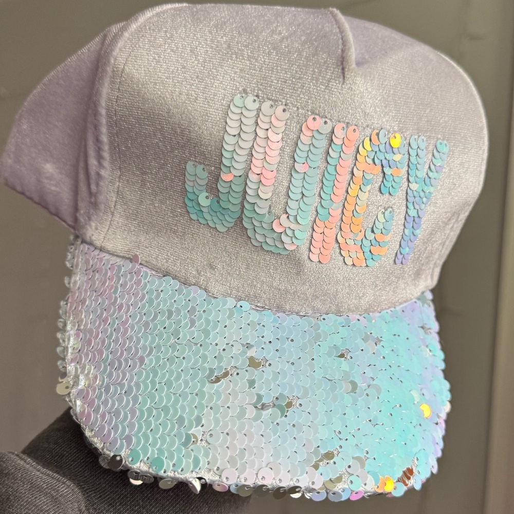 Juicy Couture Kids Sequin Hat Cap NWT ADJUSTABLE sensory shiny cute girly 💕